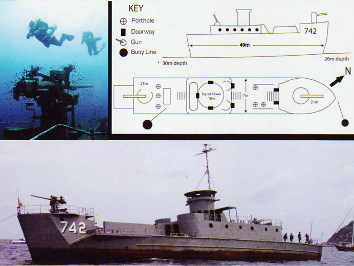 HTMS Sattakut — затопленный корабль